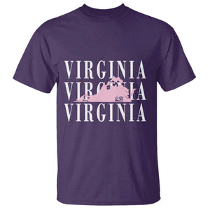 Virginia State Map T Shirt East Coast State Pride Travel Gift
