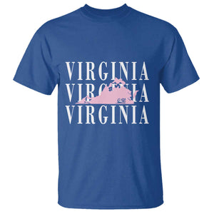 Virginia State Map T Shirt East Coast State Pride Travel Gift