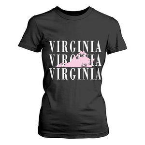 Virginia State Map T Shirt For Women East Coast State Pride Travel Gift