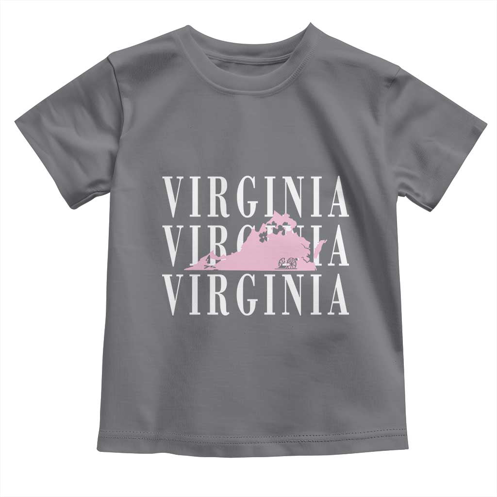 Virginia State Map Toddler T Shirt East Coast State Pride Travel Gift