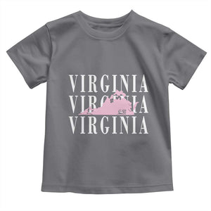 Virginia State Map Toddler T Shirt East Coast State Pride Travel Gift