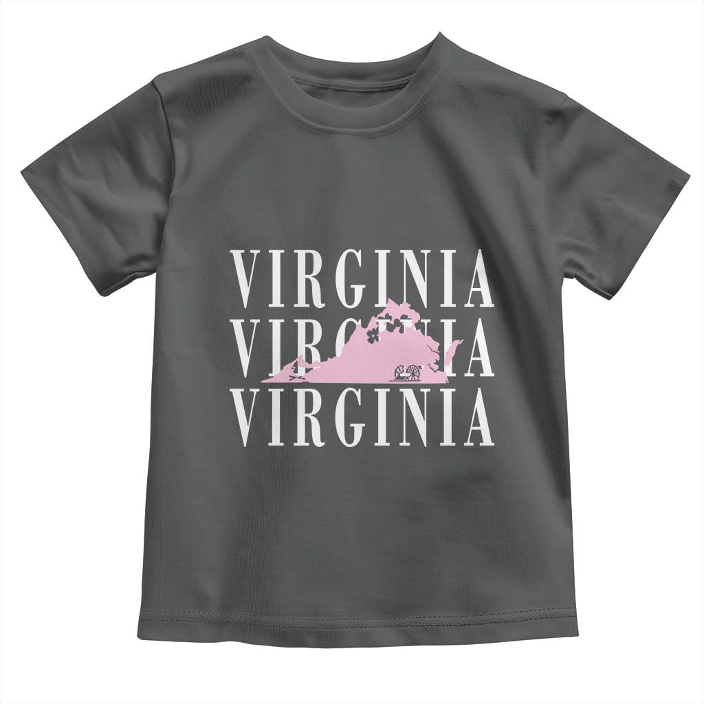 Virginia State Map Toddler T Shirt East Coast State Pride Travel Gift