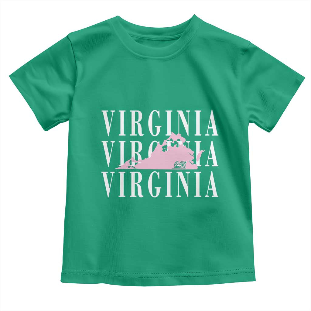 Virginia State Map Toddler T Shirt East Coast State Pride Travel Gift