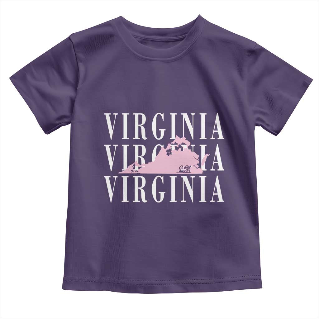 Virginia State Map Toddler T Shirt East Coast State Pride Travel Gift