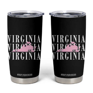 Virginia State Map Tumbler Cup East Coast State Pride Travel Gift