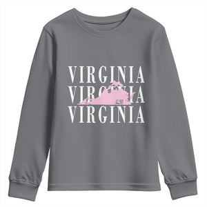 Virginia State Map Youth Sweatshirt East Coast State Pride Travel Gift