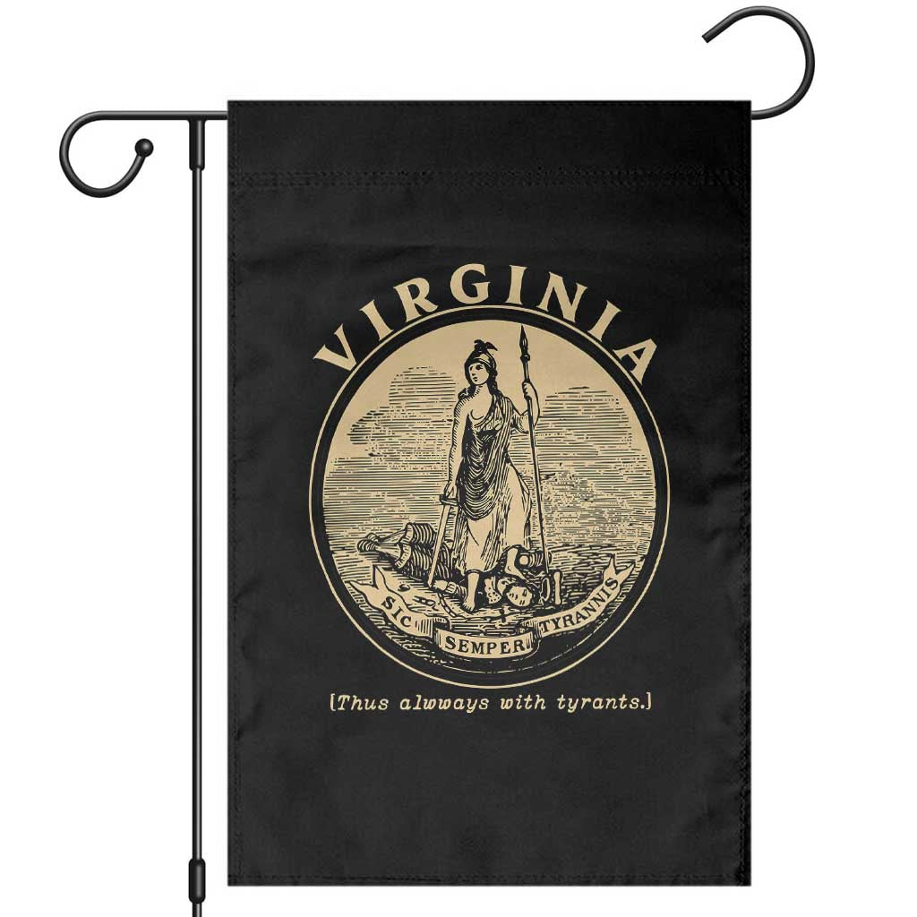 Vintage Virginia Motto Sic Semper Tyrannis Garden Flag TS14 Black Print Your Wear