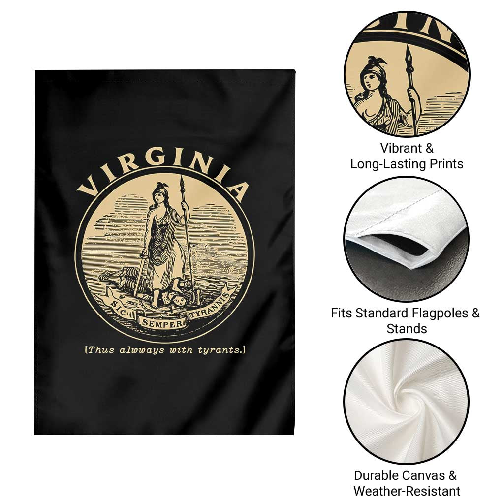 Vintage Virginia Motto Sic Semper Tyrannis Garden Flag TS14 Print Your Wear