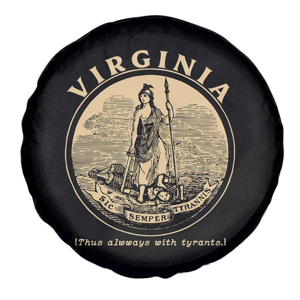 Vintage Virginia Motto Sic Semper Tyrannis Spare Tire Cover TS14 Print Your Wear