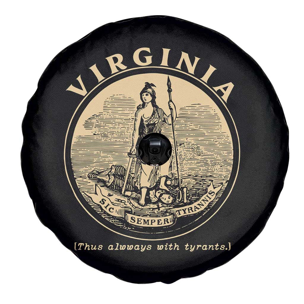 Vintage Virginia Motto Sic Semper Tyrannis Spare Tire Cover TS14 Print Your Wear