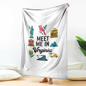 Meet Me in Virginia Throw Blanket Travel Souvenir East Coast State Pride TS14 Print Your Wear