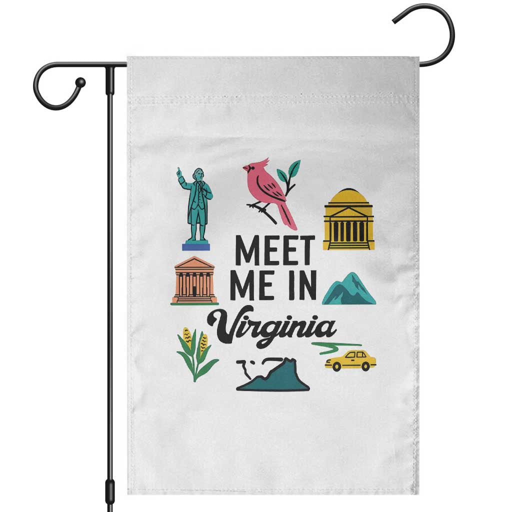 Meet Me in Virginia Garden Flag Travel Souvenir East Coast State Pride TS14 White Print Your Wear
