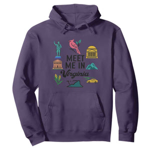 Meet Me in Virginia Hoodie Travel Souvenir East Coast State Pride TS14 Purple Print Your Wear