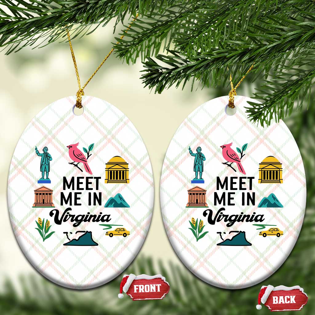 Meet Me in Virginia Ceramic Ornament Travel Souvenir East Coast State Pride TS14 Print Your Wear