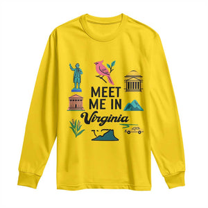 Meet Me in Virginia Long Sleeve Shirt Travel Souvenir East Coast State Pride TS14 Daisy Print Your Wear
