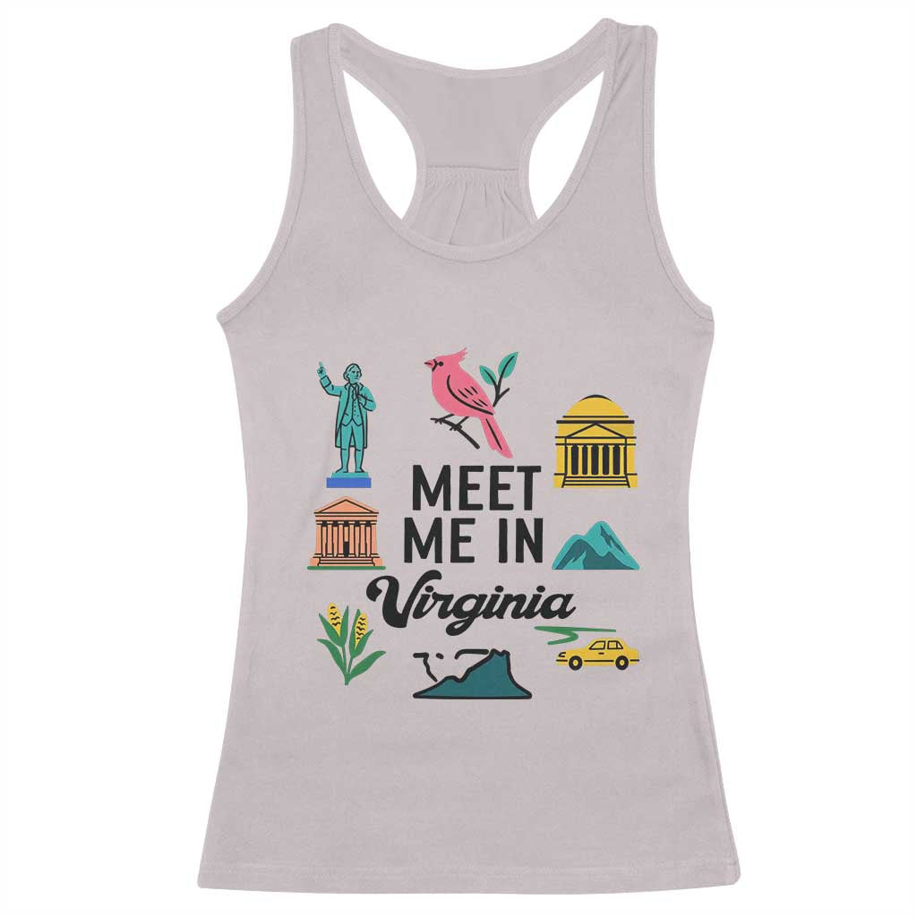 Meet Me in Virginia Racerback Tank Top Travel Souvenir East Coast State Pride TS14 Ice Gray Print Your Wear