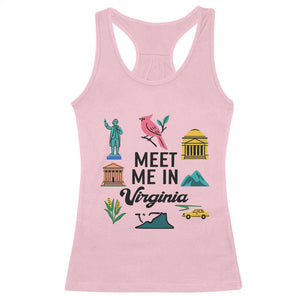 Meet Me in Virginia Racerback Tank Top Travel Souvenir East Coast State Pride TS14 Light Pink Print Your Wear
