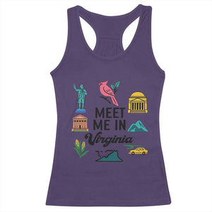 Meet Me in Virginia Racerback Tank Top Travel Souvenir East Coast State Pride TS14 Purple Print Your Wear