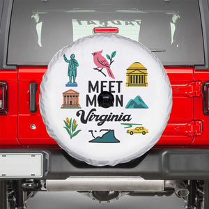 Meet Me in Virginia Spare Tire Cover Travel Souvenir East Coast State Pride TS14 White Print Your Wear