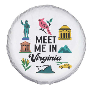 Meet Me in Virginia Spare Tire Cover Travel Souvenir East Coast State Pride TS14 Print Your Wear