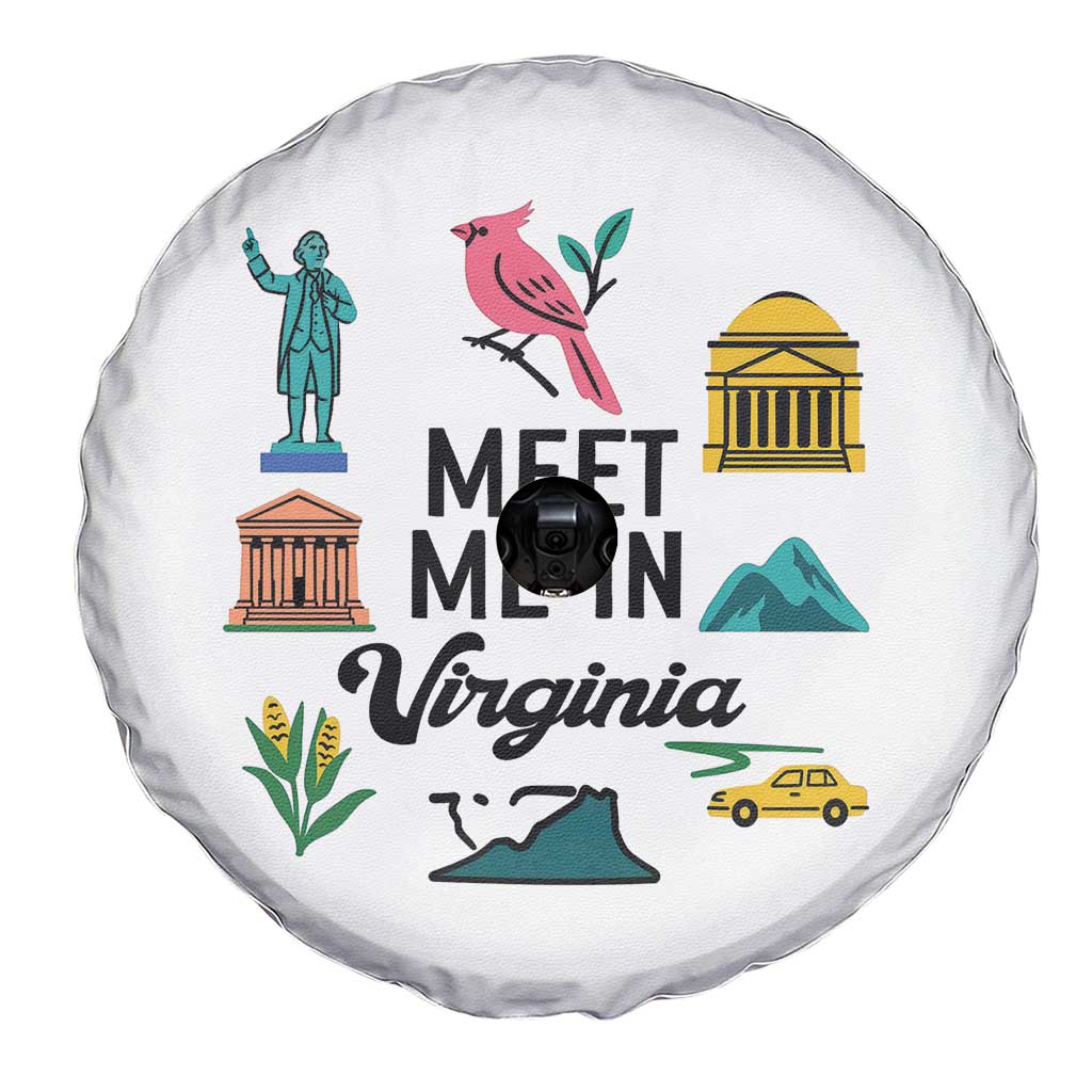 Meet Me in Virginia Spare Tire Cover Travel Souvenir East Coast State Pride TS14 Print Your Wear