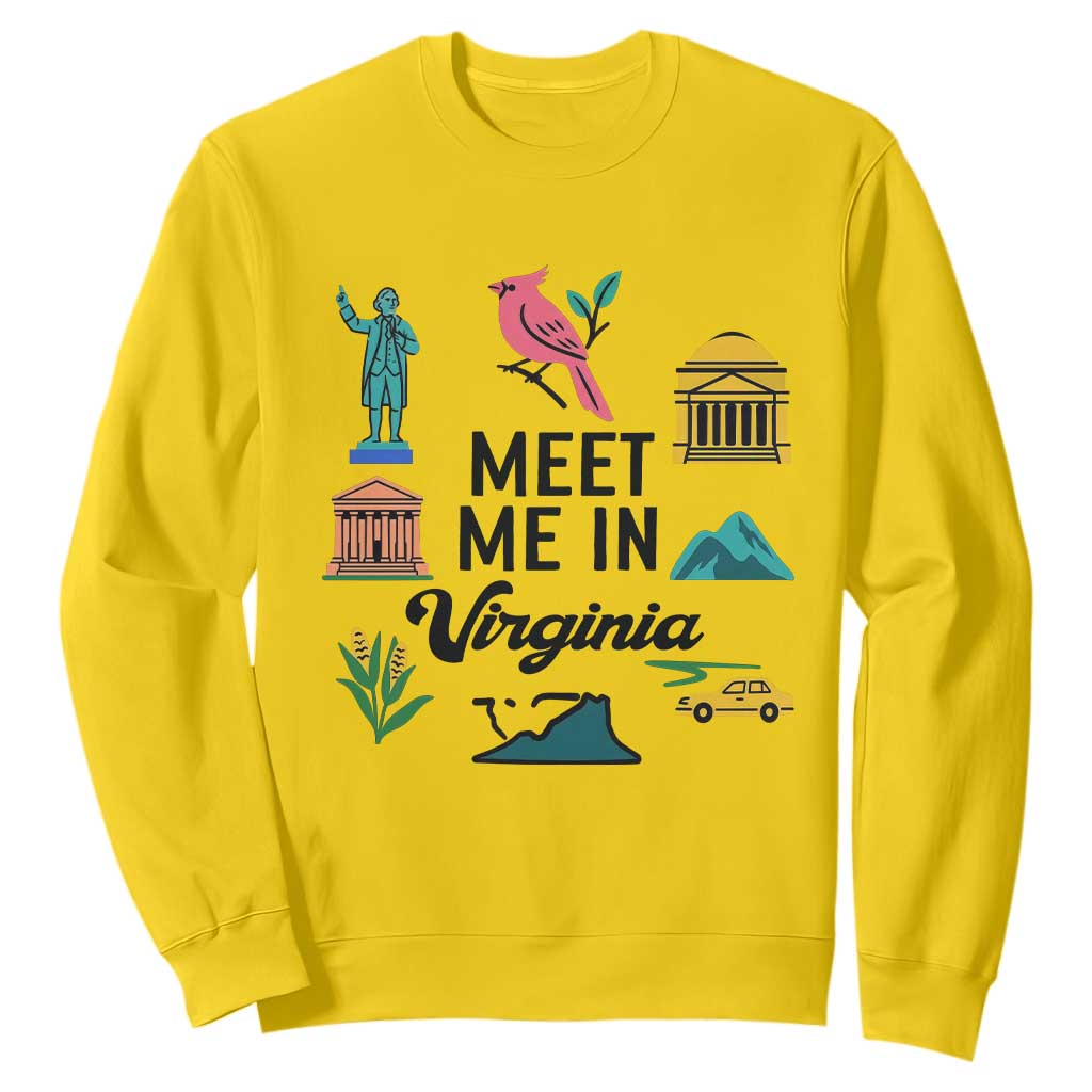 Meet Me in Virginia Sweatshirt Travel Souvenir East Coast State Pride TS14 Daisy Print Your Wear