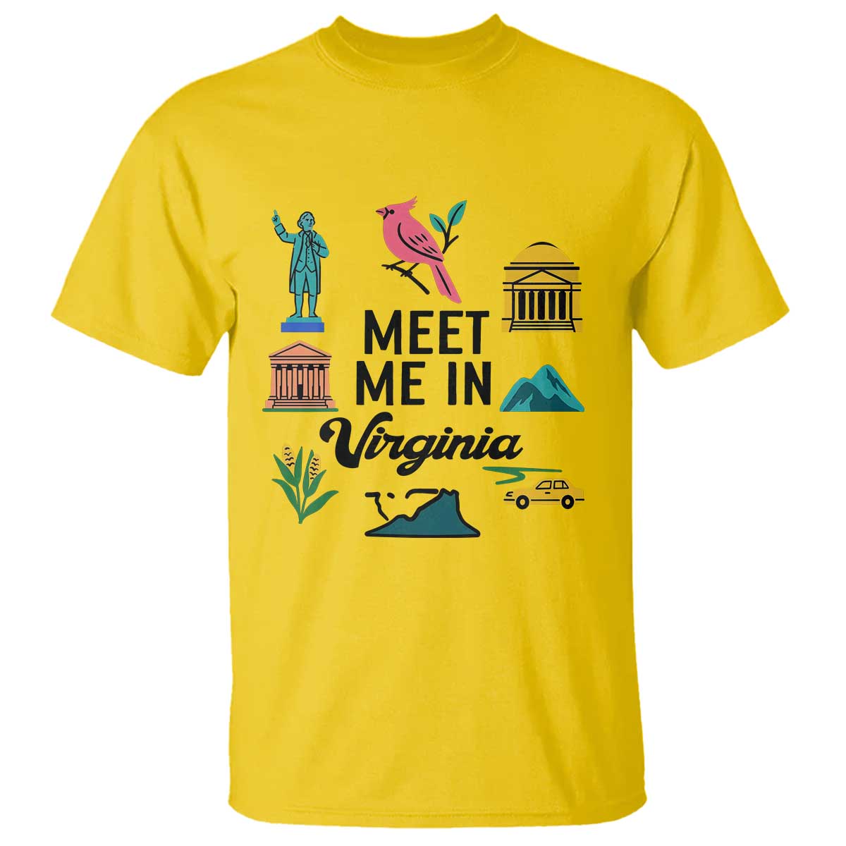 Meet Me in Virginia T Shirt Travel Souvenir East Coast State Pride TS14 Daisy Print Your Wear