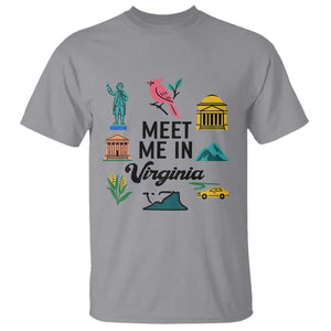 Meet Me in Virginia T Shirt Travel Souvenir East Coast State Pride TS14 Sport Gray Print Your Wear