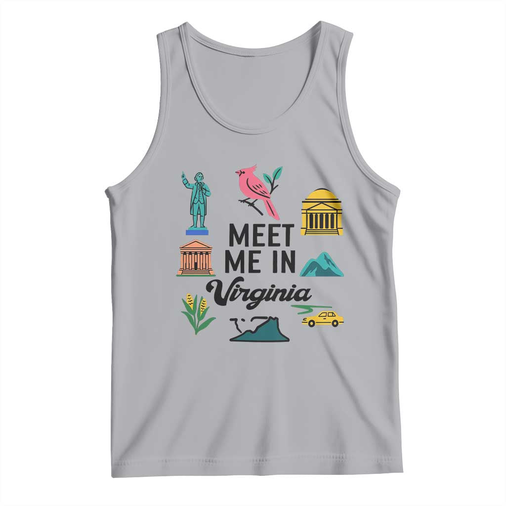 Meet Me in Virginia Tank Top Travel Souvenir East Coast State Pride TS14 Athletic Heather Print Your Wear