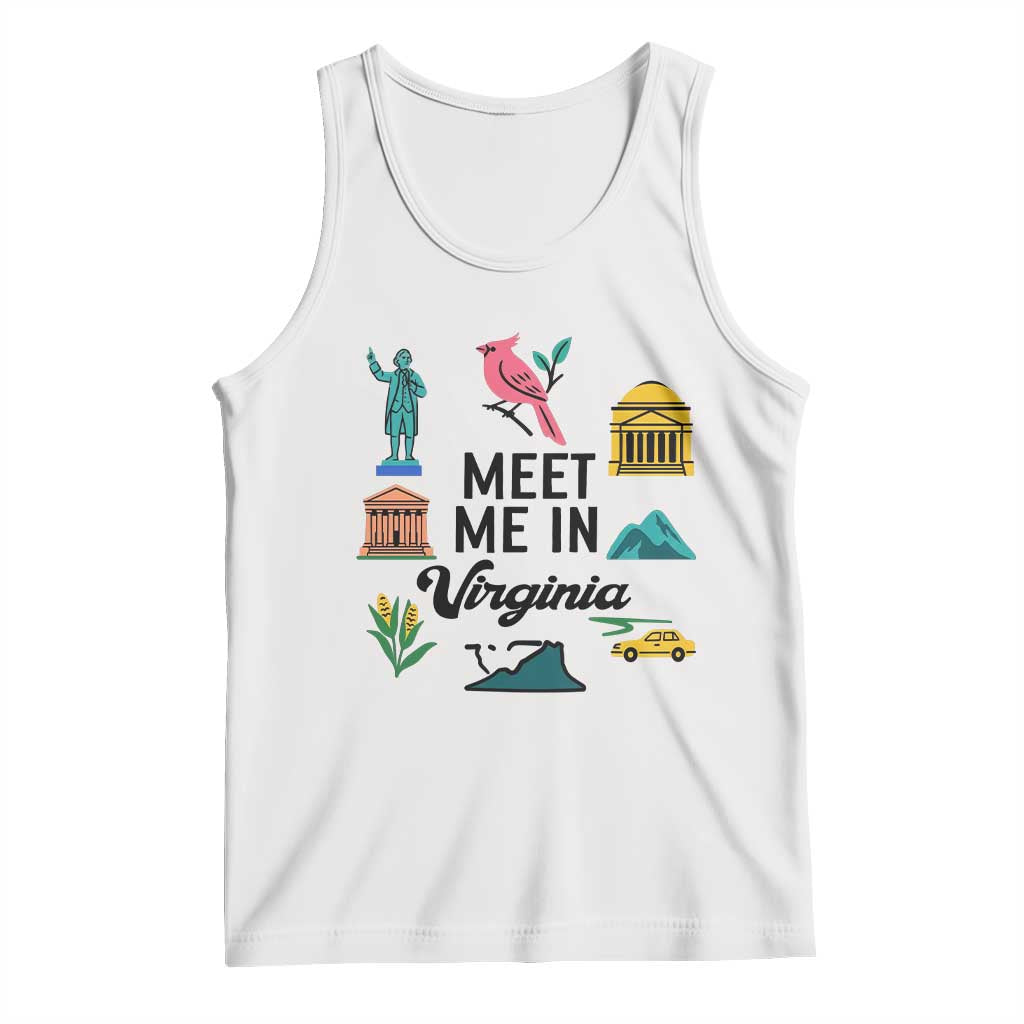 Meet Me in Virginia Tank Top Travel Souvenir East Coast State Pride TS14 White Print Your Wear