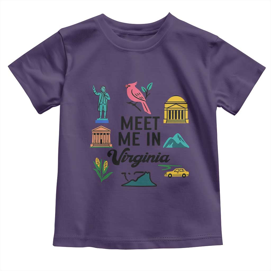 Meet Me in Virginia Toddler T Shirt Travel Souvenir East Coast State Pride TS14 Purple Print Your Wear