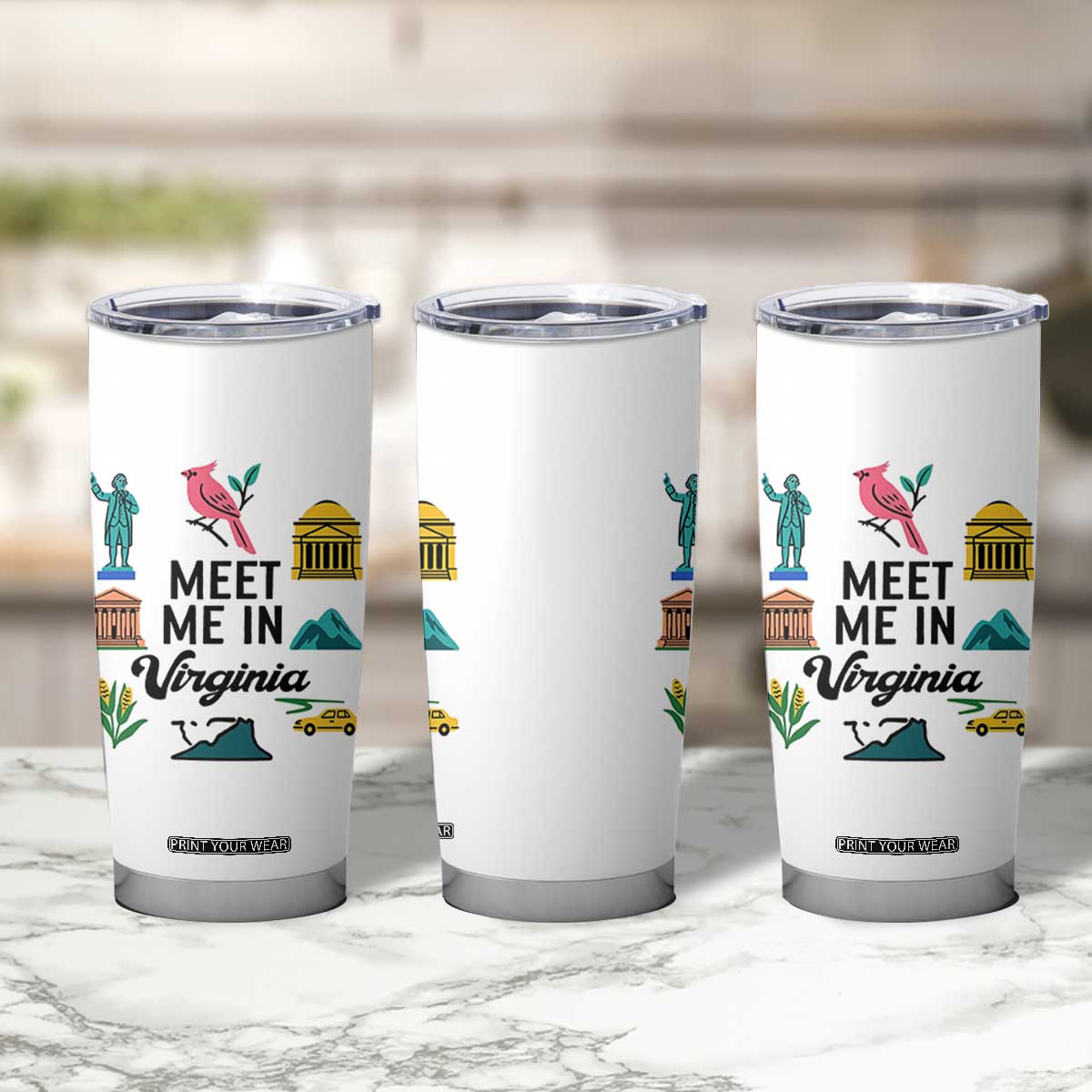 Meet Me in Virginia Tumbler Cup Travel Souvenir East Coast State Pride TS14 Print Your Wear