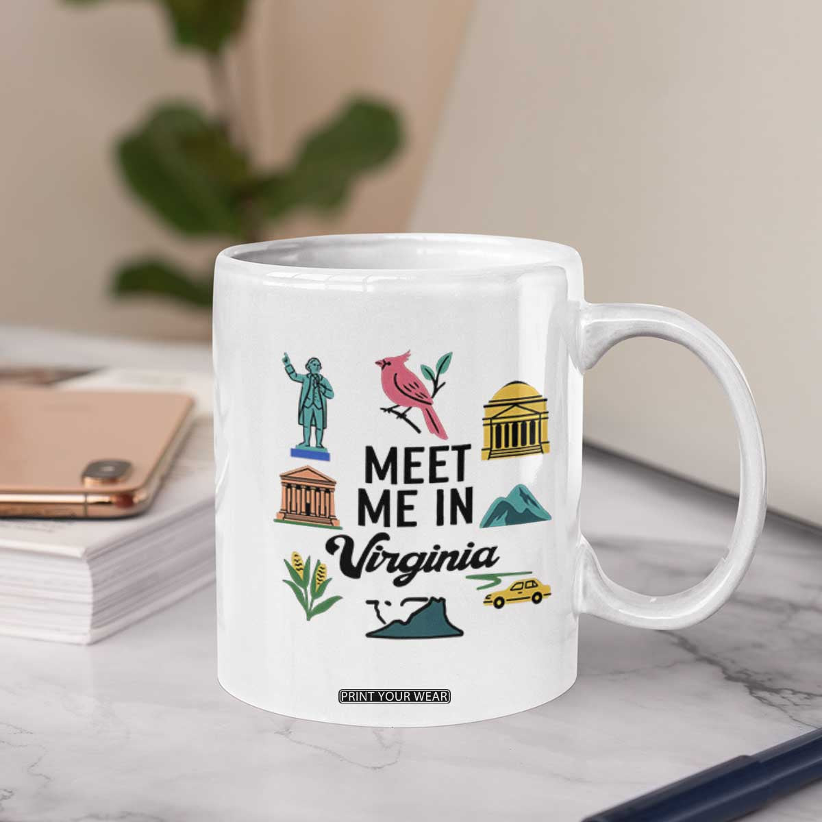 Meet Me in Virginia Coffee Mug Travel Souvenir East Coast State Pride TS14 Print Your Wear
