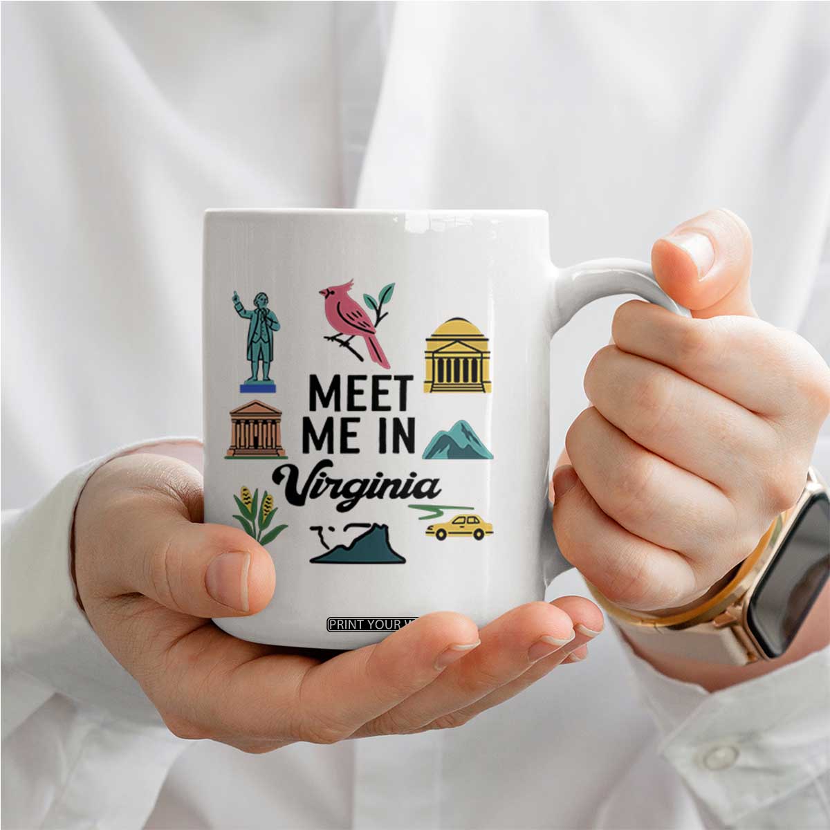 Meet Me in Virginia Coffee Mug Travel Souvenir East Coast State Pride TS14 Print Your Wear