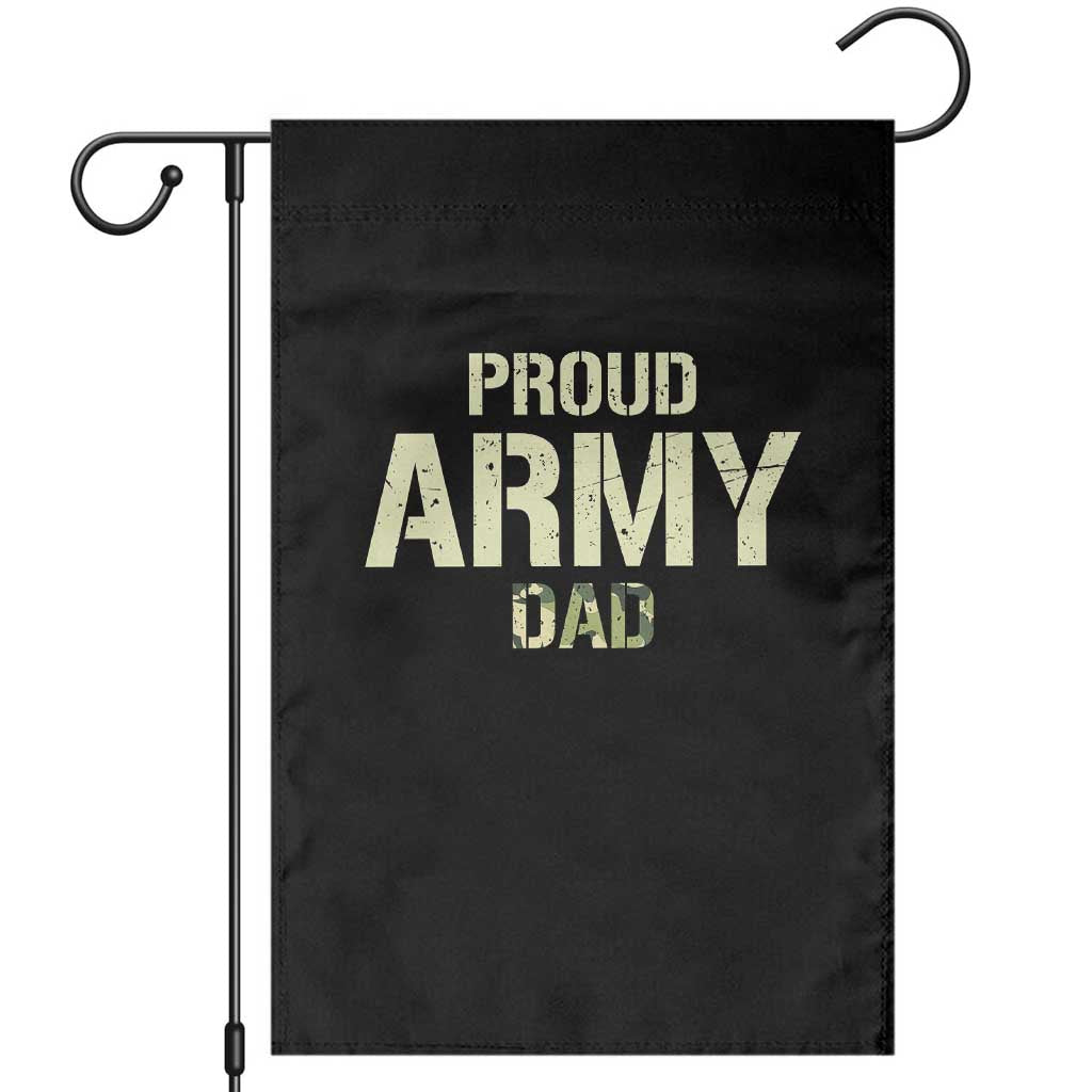 Proud Army Dad Garden Flag Military Camo American Flag Father's Day