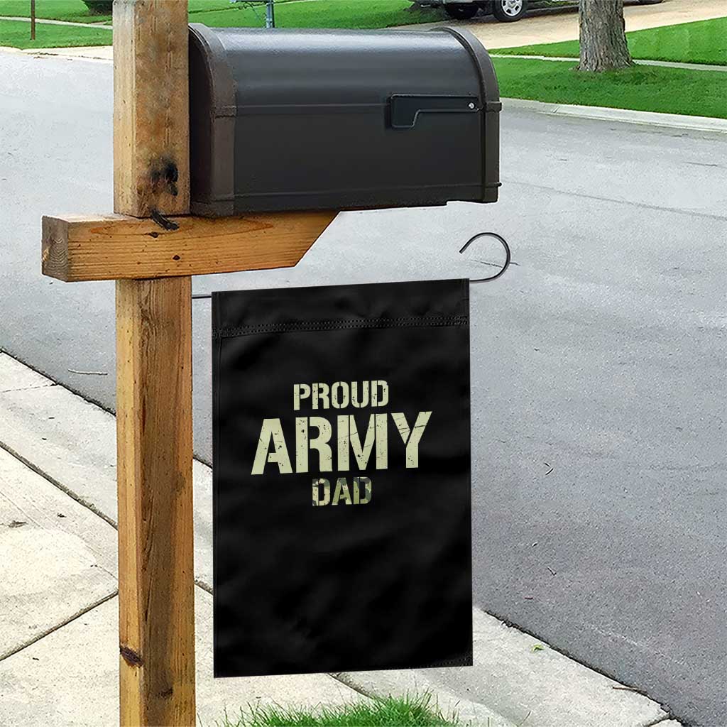 Proud Army Dad Garden Flag Military Camo American Flag Father's Day