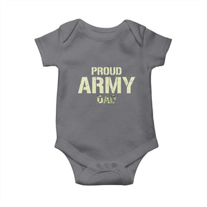 Proud Army Dad Baby Onesie Military Camo American Flag Father's Day