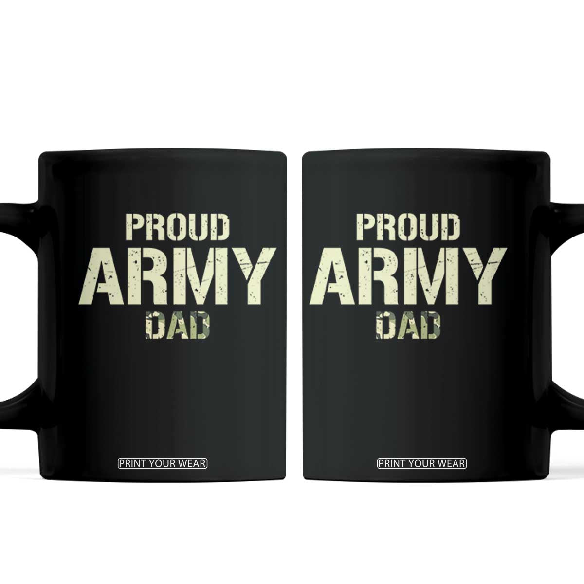 Proud Army Dad Coffee Mug Military Camo American Flag Father's Day