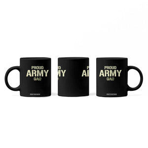 Proud Army Dad Coffee Mug Military Camo American Flag Father's Day