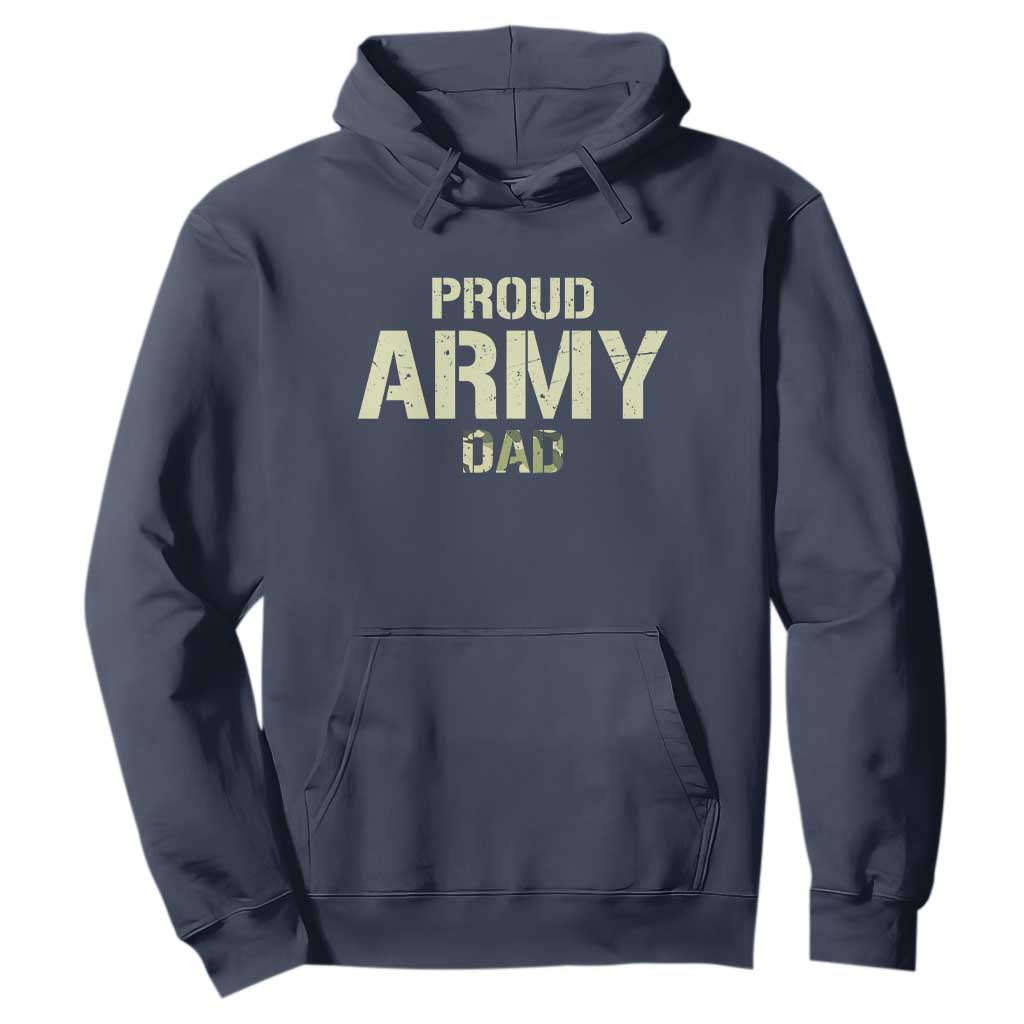 Proud Army Dad Hoodie Military Camo American Flag Father's Day TS14 Navy Print Your Wear