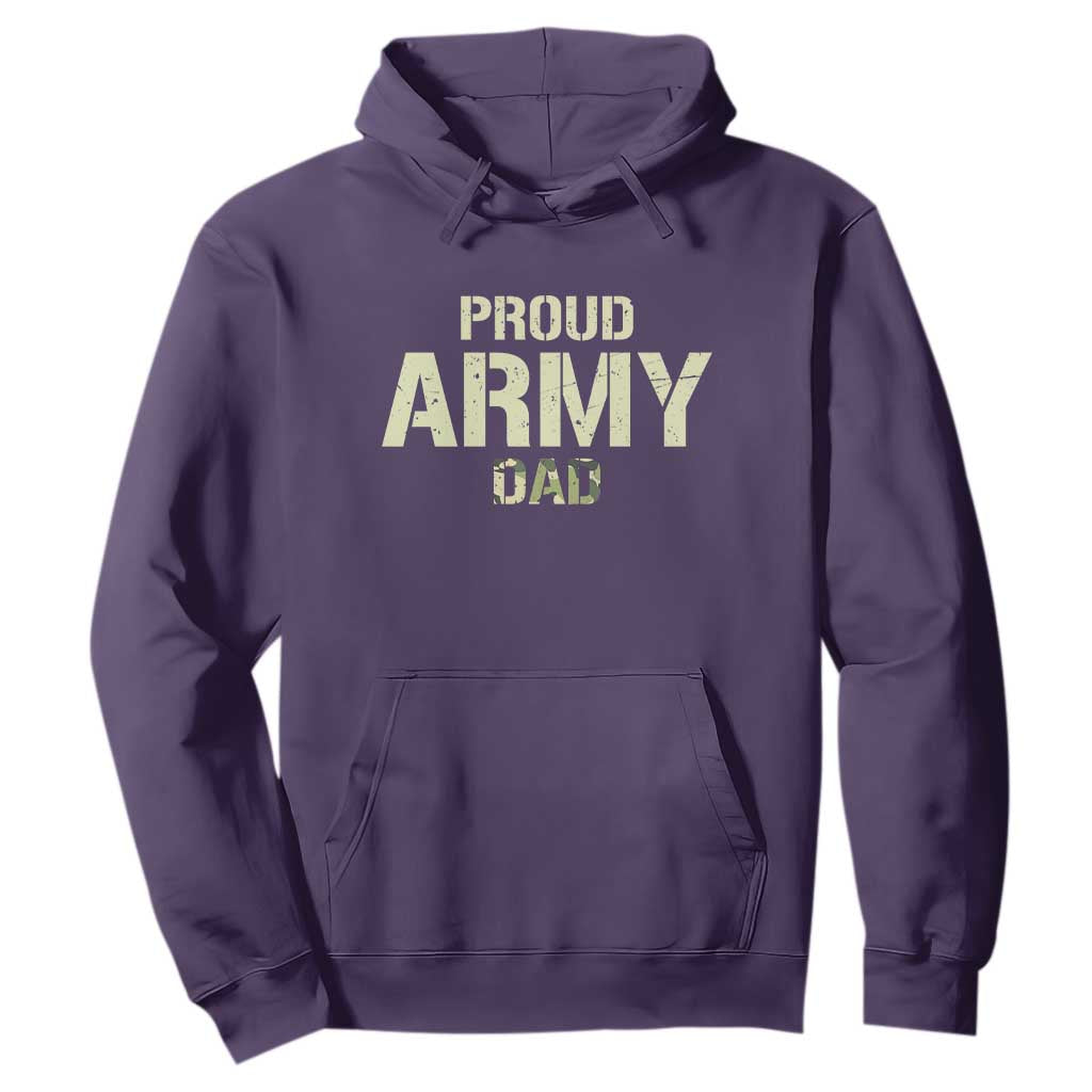 Proud Army Dad Hoodie Military Camo American Flag Father's Day TS14 Purple Print Your Wear