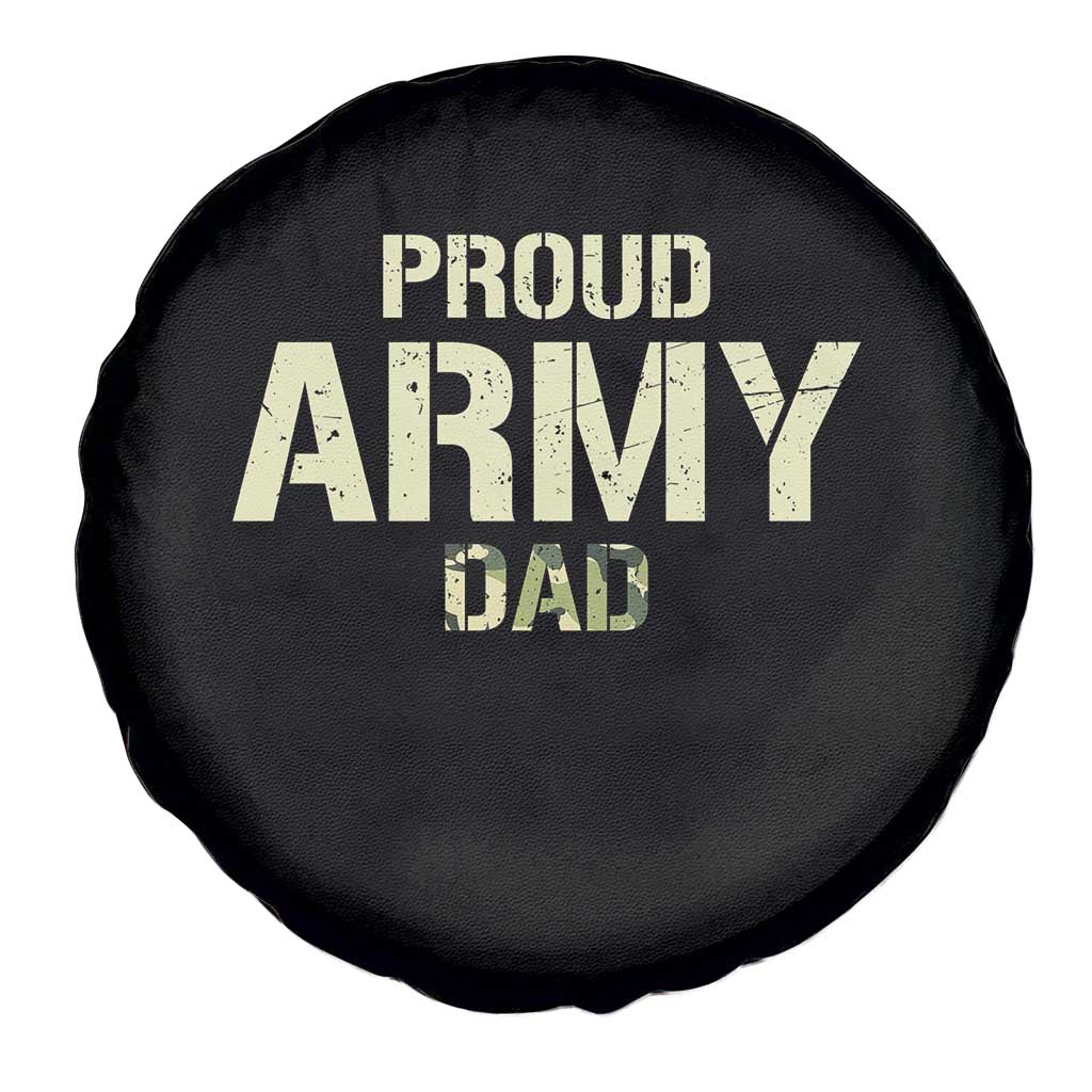 Proud Army Dad Spare Tire Cover Military Camo American Flag Father's Day