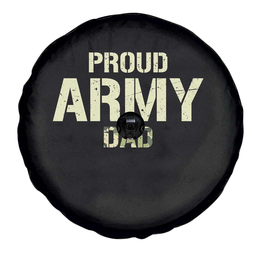 Proud Army Dad Spare Tire Cover Military Camo American Flag Father's Day