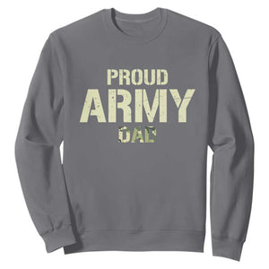 Proud Army Dad Sweatshirt Military Camo American Flag Father's Day