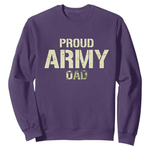 Proud Army Dad Sweatshirt Military Camo American Flag Father's Day