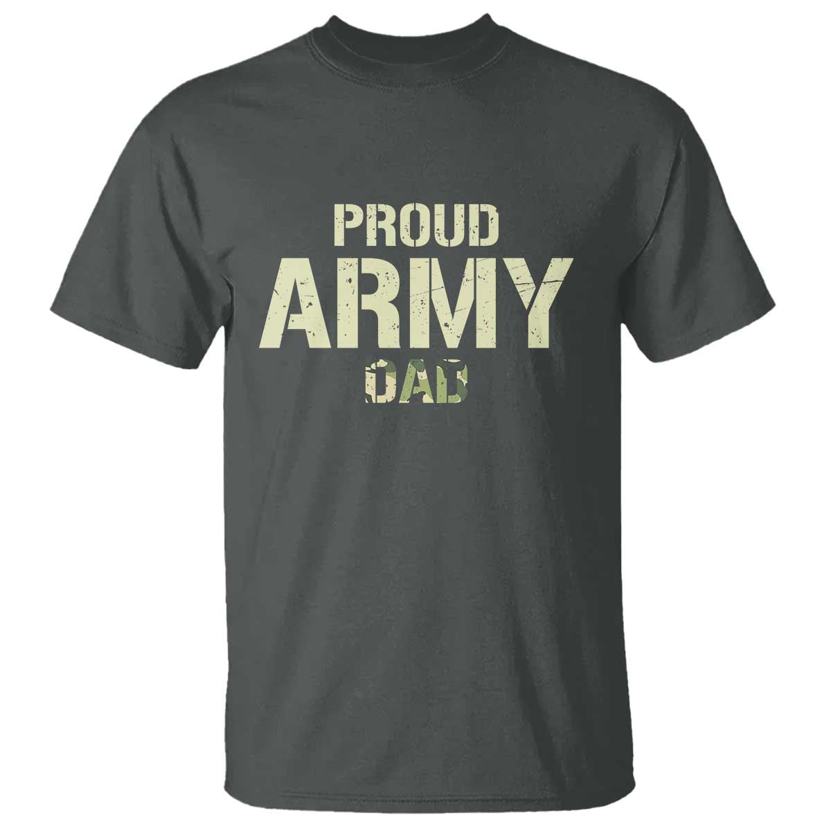 Proud Army Dad T Shirt Military Camo American Flag Father's Day