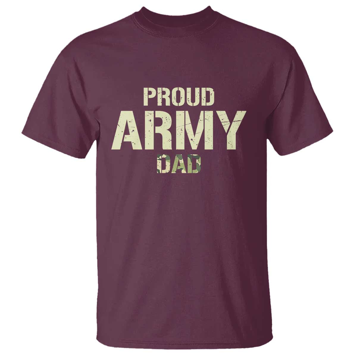 Proud Army Dad T Shirt Military Camo American Flag Father's Day