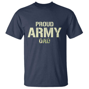 Proud Army Dad T Shirt Military Camo American Flag Father's Day
