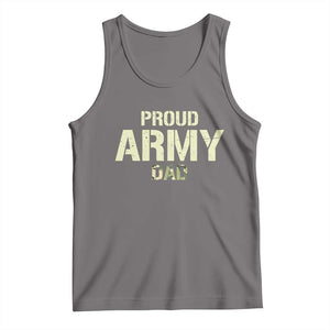 Proud Army Dad Tank Top Military Camo American Flag Father's Day