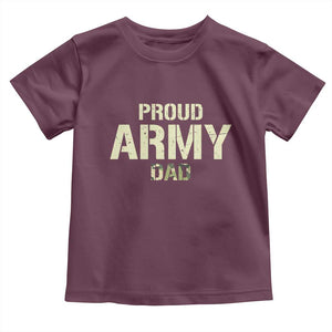 Proud Army Dad Toddler T Shirt Military Camo American Flag Father's Day
